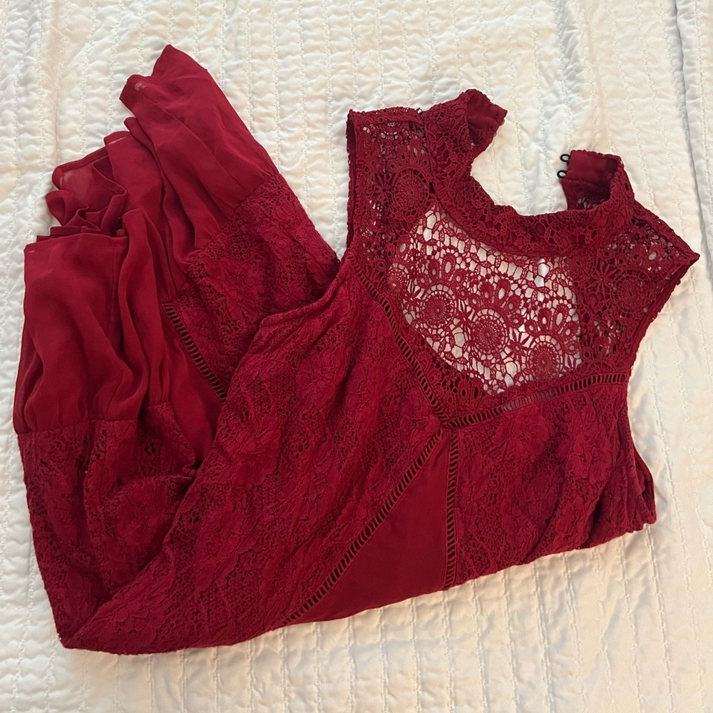 Size medium Abercrombie and Fitch lace high neck summer dress